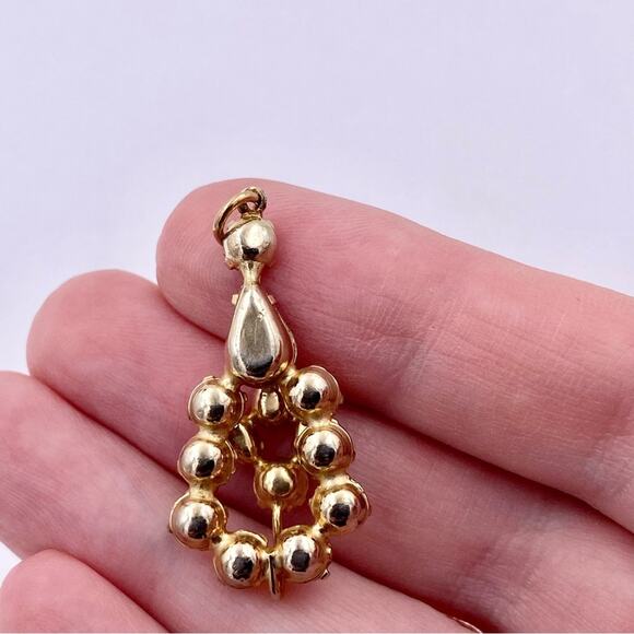 Mid Century Fancy Rhinestone Drop Pendant - Picture 5 of 11